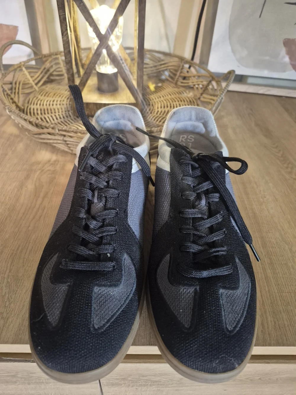 Rothy's RS01 Sneaker in Black, White, Brown